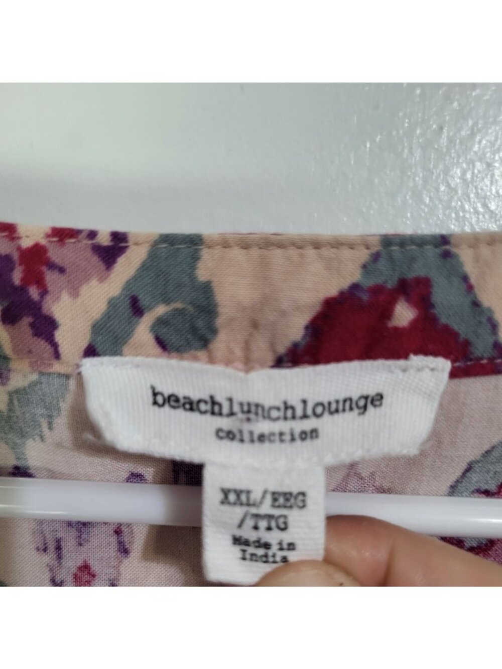 Beach Lunch Lounge dress XXL Batik Print Cotton Blend Tiered Babydoll Boho - Picture 4 of 9